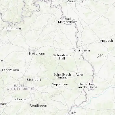 Map showing location of Michelbach an der Bilz (49.070280, 9.762500)