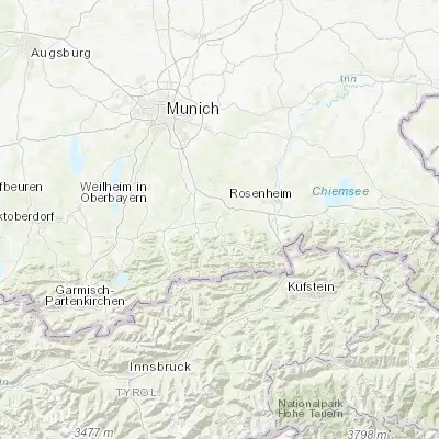 Map showing location of Miesbach (47.789030, 11.833820)