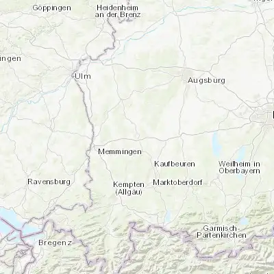 Map showing location of Mindelheim (48.045780, 10.492220)