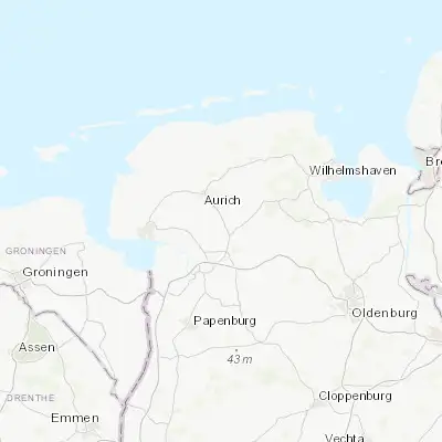 Map showing location of Mittegroßefehn (53.391650, 7.566020)