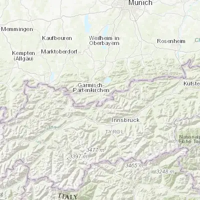 Map showing location of Mittenwald (47.442200, 11.261870)