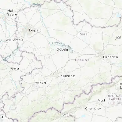 Map showing location of Mittweida (50.986220, 12.975370)