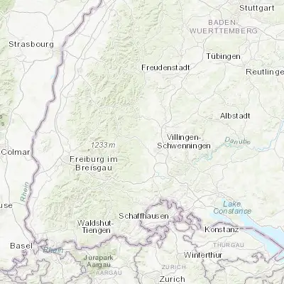 Map showing location of Mönchweiler (48.100400, 8.422190)