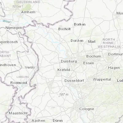 Map showing location of Moers (51.453420, 6.632600)