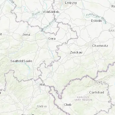 Map showing location of Mohlsdorf (50.669740, 12.265190)
