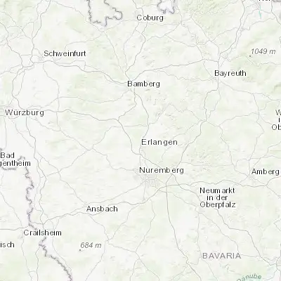 Map showing location of Möhrendorf (49.633330, 11.000000)