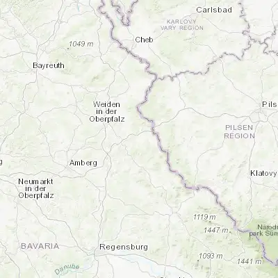 Map showing location of Moosbach (49.589090, 12.410360)