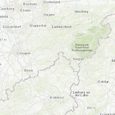 Map showing location of Morsbach (50.866650, 7.727870)