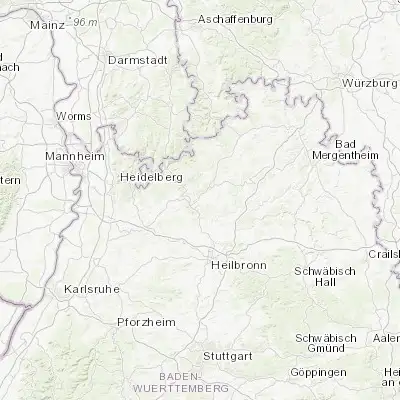 Map showing location of Mosbach (49.353570, 9.151060)