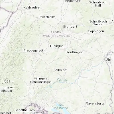 Map showing location of Mössingen (48.405670, 9.054190)