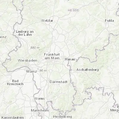Map showing location of Mühlheim am Main (50.116670, 8.833330)