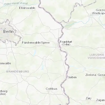 Map showing location of Müllrose (52.247360, 14.417940)