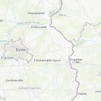 Map showing location of Müncheberg (52.507040, 14.137160)