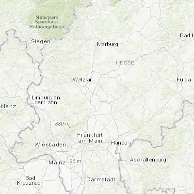 Map showing location of Münzenberg (50.453460, 8.774300)