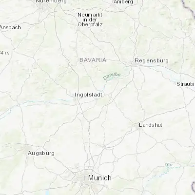 Map showing location of Münchsmünster (48.766670, 11.683330)