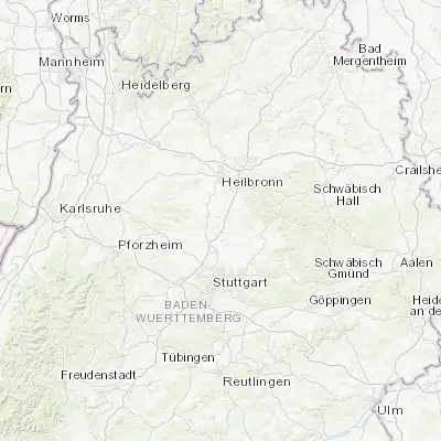 Map showing location of Mundelsheim (49.000830, 9.207780)