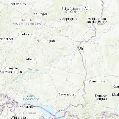 Map showing location of Munderkingen (48.235680, 9.643980)