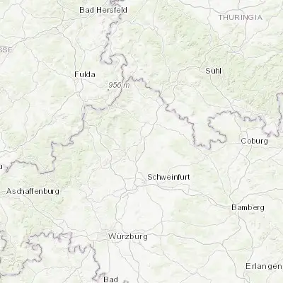 Map showing location of Münnerstadt (50.246360, 10.201870)