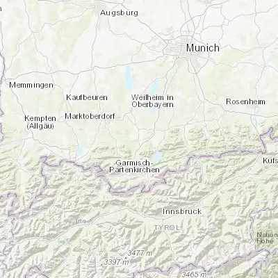 Map showing location of Murnau am Staffelsee (47.680850, 11.201250)