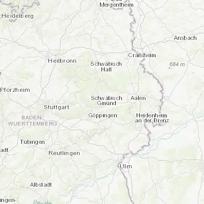 Map showing location of Mutlangen (48.825880, 9.797140)