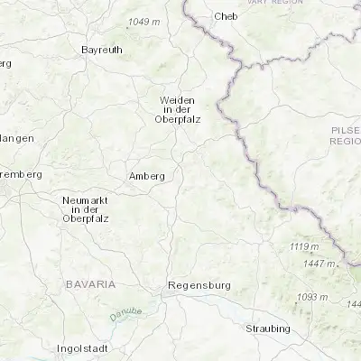 Map showing location of Nabburg (49.453470, 12.179960)