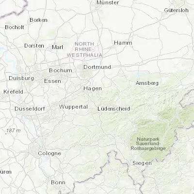 Map showing location of Nachrodt-Wiblingwerde (51.316670, 7.616670)