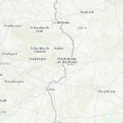 Map showing location of Nattheim (48.699630, 10.242090)