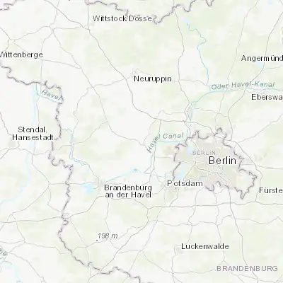Map showing location of Nauen (52.607010, 12.873740)