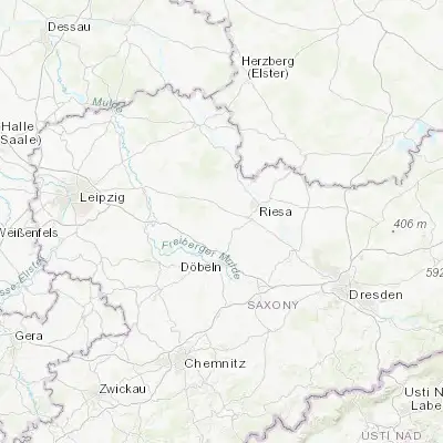 Map showing location of Naundorf (51.257180, 13.108100)