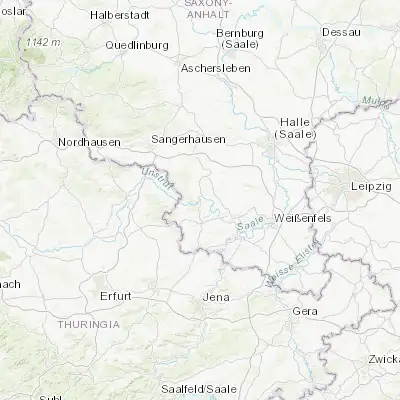 Map showing location of Nebra (51.288100, 11.577490)