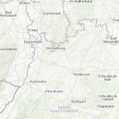 Map showing location of Neckarbischofsheim (49.296250, 8.963800)