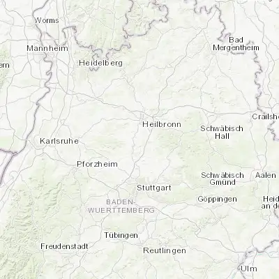 Map showing location of Neckarwestheim (49.046940, 9.190000)