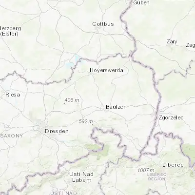 Map showing location of Neschwitz (51.270560, 14.329000)