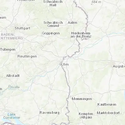 Map showing location of Neu-Ulm (48.392790, 10.011120)