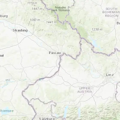 Map showing location of Neuburg (48.506540, 13.447180)