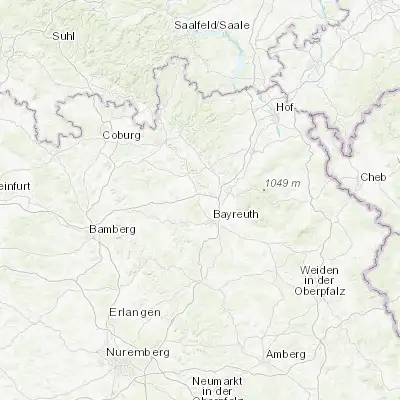 Map showing location of Neudrossenfeld (50.016670, 11.500000)