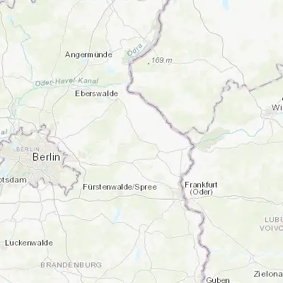 Map showing location of Neuhardenberg (52.596010, 14.237680)