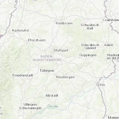 Map showing location of Neuhausen auf den Fildern (48.683330, 9.283330)