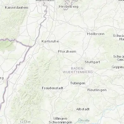 Map showing location of Neuhausen (48.792600, 8.776490)