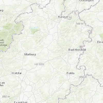Map showing location of Neukirchen (50.869060, 9.346550)