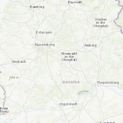 Map showing location of Neumarkt in der Oberpfalz (49.280280, 11.462780)