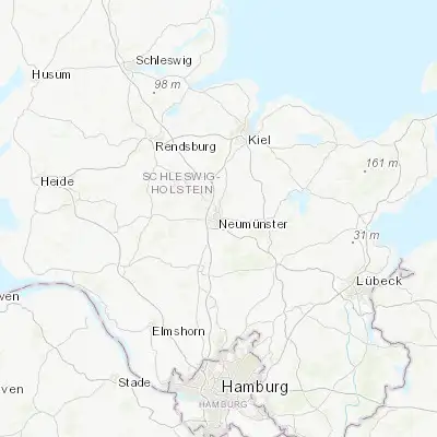 Map showing location of Neumünster (54.074770, 9.981950)