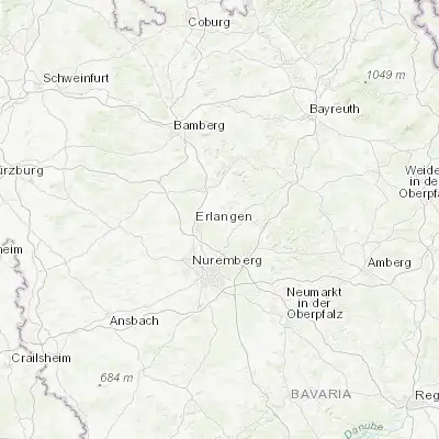 Map showing location of Neunkirchen am Brand (49.612040, 11.129670)