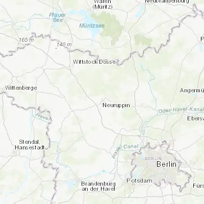 Map showing location of Neuruppin (52.928150, 12.803110)