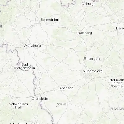 Map showing location of Neustadt an der Aisch (49.579530, 10.611260)