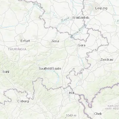 Map showing location of Neustadt an der Orla (50.736400, 11.746190)