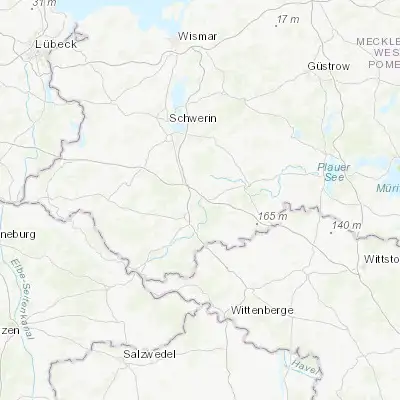 Map showing location of Neustadt-Glewe (53.378460, 11.592640)