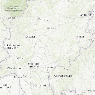 Map showing location of Nidda (50.413300, 9.006380)