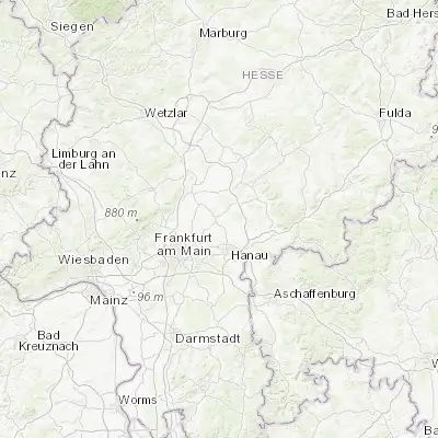 Map showing location of Nidderau (50.238050, 8.867040)