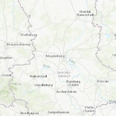 Map showing location of Niederndodeleben (52.134160, 11.500850)